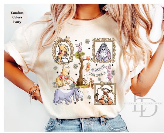 Discover Disneyland Winnie The Pooh Shirt,Disneyland Coquette Tee,Pooh Bear Family Matching Shirt,Family trip Tee Disneyland trip shirt,Magic Kingdom