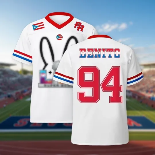 Discover Puerto Rico Team Benito #94 AOP Printed Gift, Football Jer_sey For Fan - White