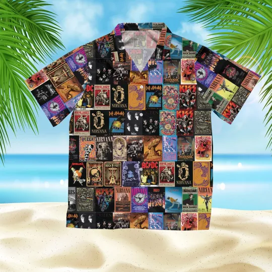 80s Rock Band Summer Hawaiian Shirt