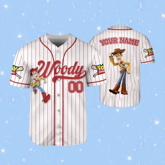 Discover Personalized Disney Toy Story Woody Baseball Jersey for Kids and Adults