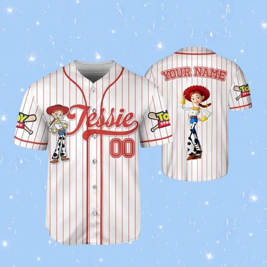 Discover Personalized Disney Toy Story Jessie Baseball Jersey for Kids and Adults
