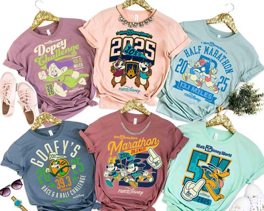 Discover RunDisney Mickey and Friends Walt Disney World Marathon Weekend 2026 Shirt,  Every Mile Is Magic Retro Tee, Disney Epcot Runner Family Shirt