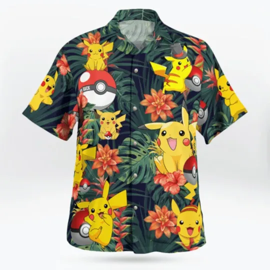 Pika PKM Ball Hawaiian Shirt For Men