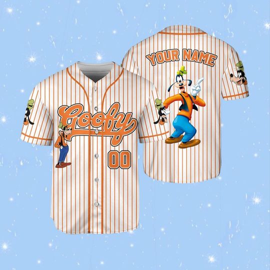 Discover Personalized Disney Goofy Baseball Jersey for Kids and Adults