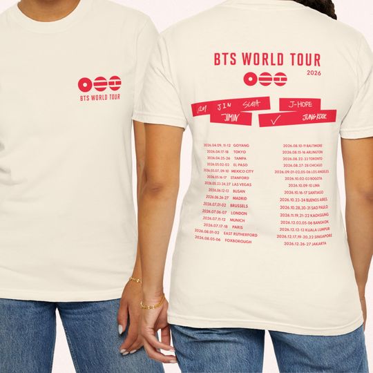 Discover BTS world tour 2026 T-shirt  BTS Comeback Tour Shirt Army Concert Gift Army Fan Shirt Fanmade Bts Merch Gift Army Kpop Merch  Kpop fan Gift