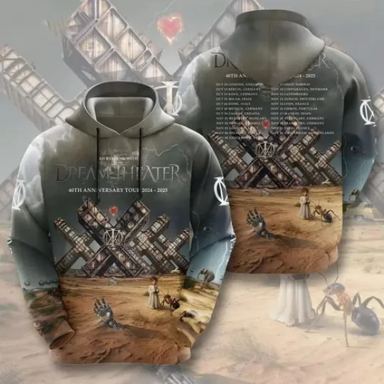 Discover Dream Theater Band 40th Anniversary Tour Hoodie 3d Gift For Valentine