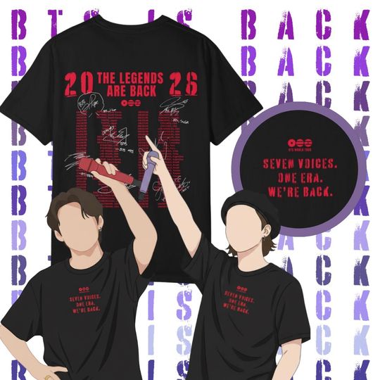 Discover BTS 2026 World Tour T-Shirt | Kpop Concert Merchandise, ARMY Fan Shirt