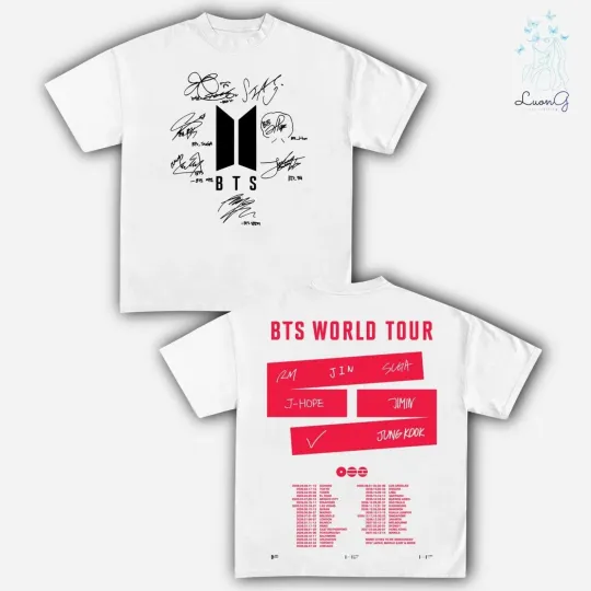 Discover BTS 2026 World Tour Unisex Double Sided T-Shirt