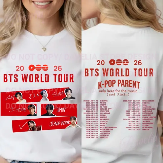 Discover BTS World Tour 2026 Double Sided T-Shirt
