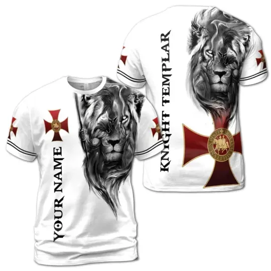 Discover Personalized Religious Lion Christian Gift AOP Shirt 3D T-Shirt Full Size S-5XL