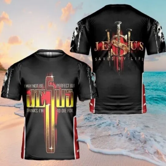 Discover Jesus Lion I May Not Be Perfect Christian AOP Shirt 3D T-Shirt Full Size S-5XL