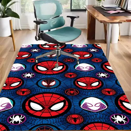 Spider-Man Cartoon Rug for Kids Room Home Decor