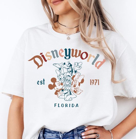 Discover Disneyworld Est 1971 Florida Shirt, Disney Classic Tee, Disney Characters Retro Sweatshirt, Disneyworld Vintage Sweater, Disney Family Trip