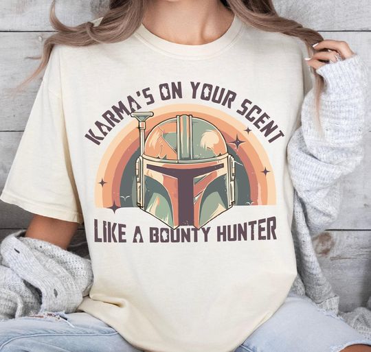 Discover Karma's On Your Scent Like A Bounty Hunter Star Wars Shirt, Disney Star Wars Theme Sweatshirt, The Mandalorian Tee, Disney Family Trip