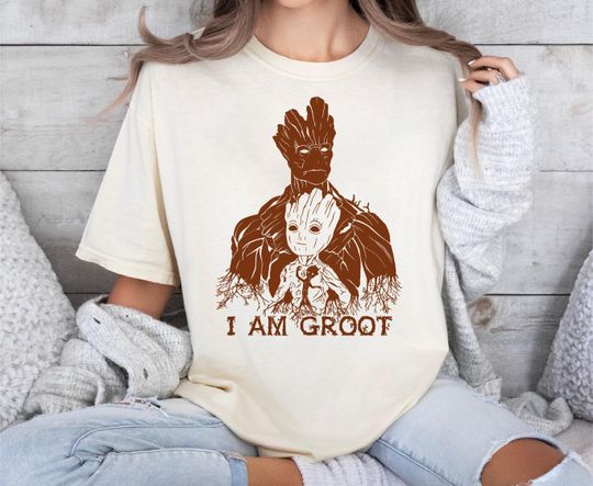 I Am Groot Shirt, Disney, Big Groot Baby Groot T-Shirt, Guardians of the Galaxy Shirt