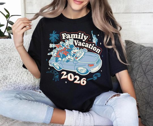 Discover Family Vacation 2026 Retro Disney Shirt, Disneyworld Family Vacation 2026 Tee