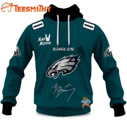 Discover Personalized Eagles football Bad B Super Bowl LX 2025 2026 Hoodie
