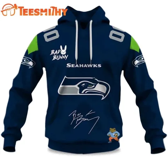 Discover Personalized Seahawks football Bad B Super Bowl LX 2025 2026 Hoodie
