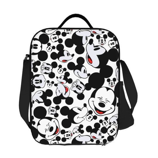 Discover Custom Mickey Mouse Faces Lunch Box Women Waterproof Cartoon Thermal Cooler Food Insulated Lunch Bag Office Work