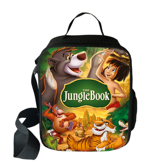 Discover Disney The Jungle Book Protect Lunch Bags Boys Girls Travel Tote Bags Picnic Food Fresh Storage Bags Student Messenger Bag