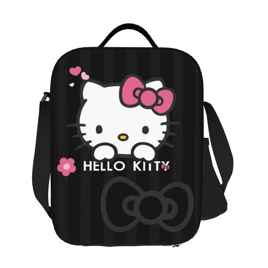 Discover Custom Hello Hello Kitty Flower Lunch Bag Women Thermal Cooler Insulated Lunch Box for Kids School Children