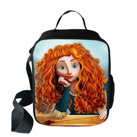 Discover Hot Disney Brave Protect Lunch Bags Boys Girls Travel Tote Bags Picnic Food Fresh Storage Bags Student Mini Messenger Bag