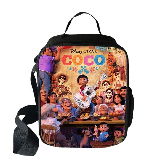 Discover Disney Coco Lunch Bags Student Food Portable Insulated Lunch Box Boys Girls Cartoon Cute Children School Lunch Bags Gift