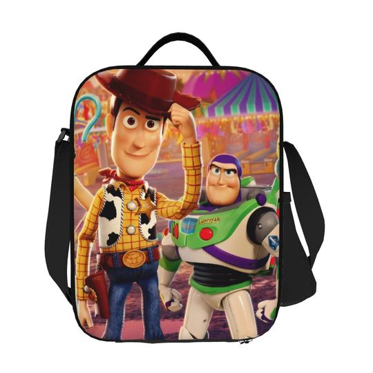 Discover Custom Animated Toy Story Insulated Lunch Tote Bag for Women Cartoon Portable Cooler Thermal Food Bento Box School
