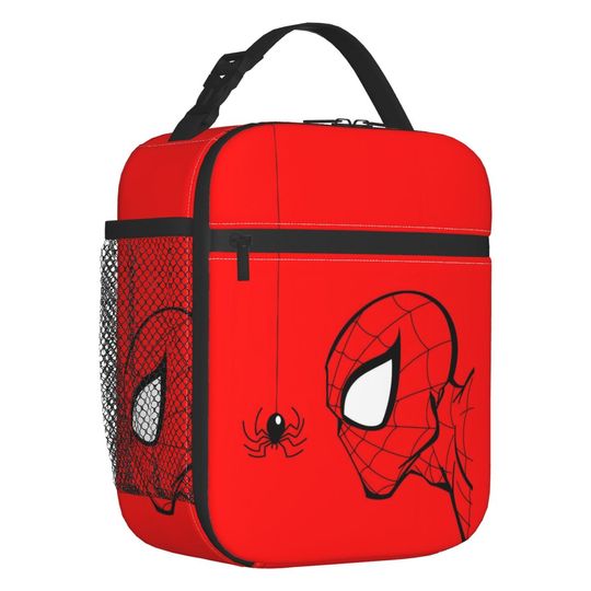 Discover Custom S-Spideres-Anime Lunch Box for Women Waterproof Spidey Thermal Cooler Food Insulated Lunch Bag School Children Student