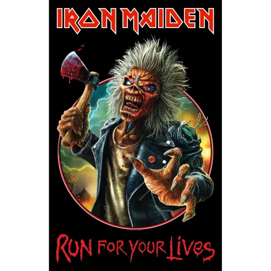 Discover Iron Maiden Run For Your Lives Poster Fabric Wall Banner
