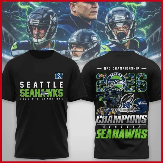 2026 Super Bowl Seattle Seahawks NFC Championship 2-sided Shirt For Fans