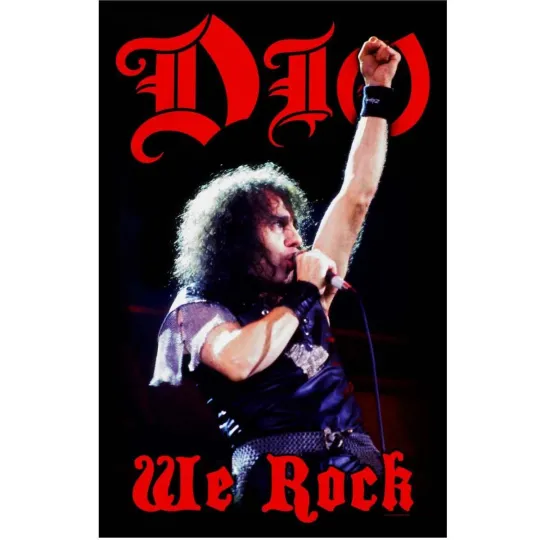 Discover Dio We Rock Fabric Poster Flag Heavy Metal Band Merch