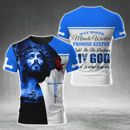 Discover Jesus My God the the light in the darkness AOP shirt 3D shirt Full Size S-5XL