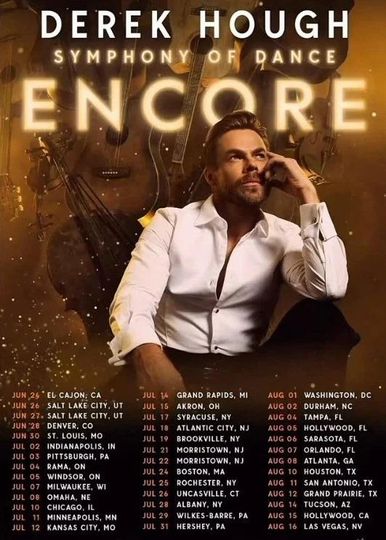 Discover Derek Hough Tour 2026 Poster - Dance & Concert Wall Art