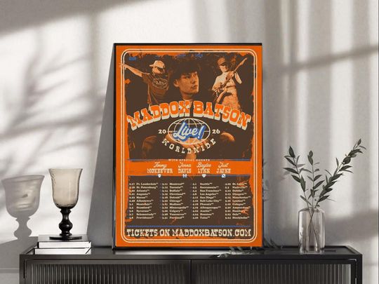 Discover Rising Pop Tour 2026 Vertical Poster Wall Art