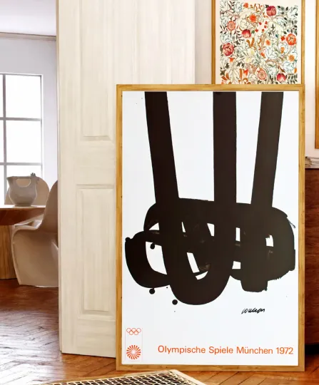 Discover Pierre Soulages 1972 Olympic Munich Poster Premium Matte Vertical Poster