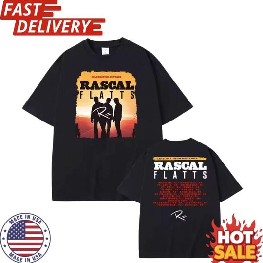 Discover Rascal Flatts Black Tour Graphic T-Shirt Unisex Concert Music Fan Tee