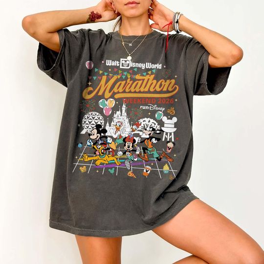 Discover Disney Walt Disney World Marathon Weekend 2026 Shirt, Mickey and Friends Run Disney Epcot, Runner 5K 10K Half Marathon, Dopey Challenge