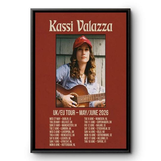 Discover Kassi Valazza UK EU Tour 2026 Folk Concert Vertical Poster