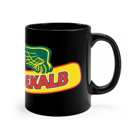 Discover Dekalb Corn Seed  Black Mug for Coffee and Tea