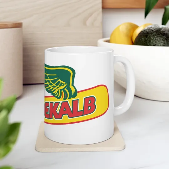 Discover Dekalb Corn Seed White Mug for Coffee and Tea