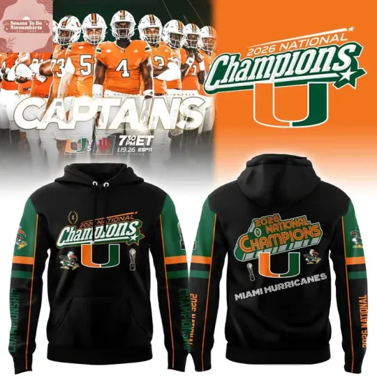Discover Miami Hurricanes National Championship 2026 Hoodie T-Shirt