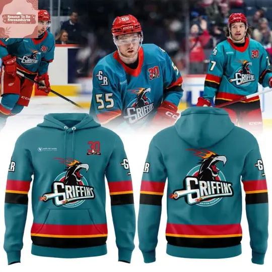 Discover Grand Rapids Griffins x Hat tricks and Hoops Night Hoodie T-Shirt