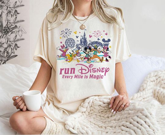 Discover Mickey & Friends Every Mile Is Magic run Disney Shirt, Run Disney Disneyland Runner 5K 10K Half Marathon, Disney World Marathon Weekend 2026