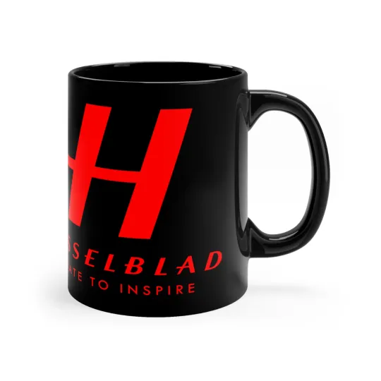 Discover Hasselblad Camera Red 11oz Coffee Tea Black Mug