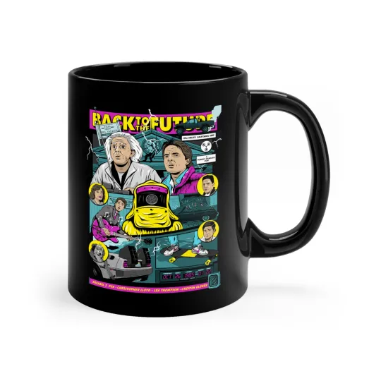 Back to The Future Movie 11oz Coffee Tea Black Mug
