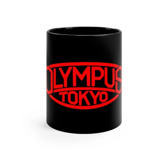 Discover Olympus Tokyo Camera Red 11oz Coffee Tea Black Mug