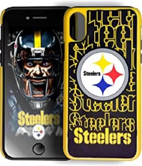 Discover football Pittsburgh Steeler Hybrid Repeat Case for iPhone X & XS (5.8")