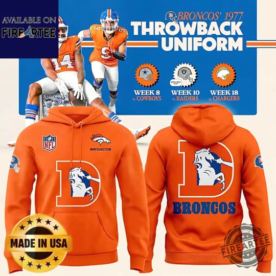 Discover Denv3r Vintage Orange Football Hoodie