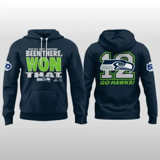Discover Se@ttle N.F.C West Champions 12 Go Hawks Hoodie